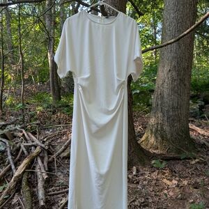 Zara Cream Short Sleeve Dress